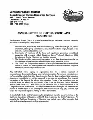 Uniform Comliance